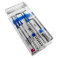 Accu Lux-Tome Full Spade Kit organized in a double-hinged utility cassette for storage and sterilization