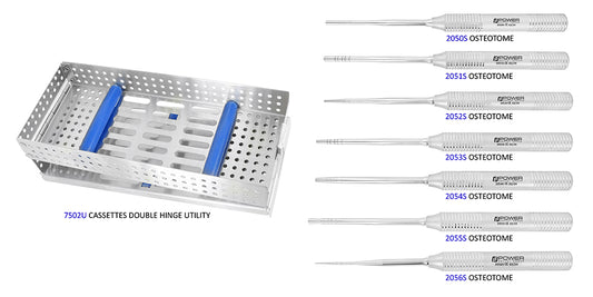 OSTEOTOME LONG SET (8 PCS) (With 13mm handle) CODE: 9013 / BOSTS
2050S OSTEOTOME 3.2mm STR