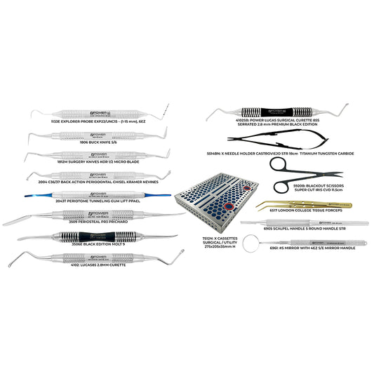 Dr. Sarah Balaster – Perio Implant Kit, Set of 14 with Cassette