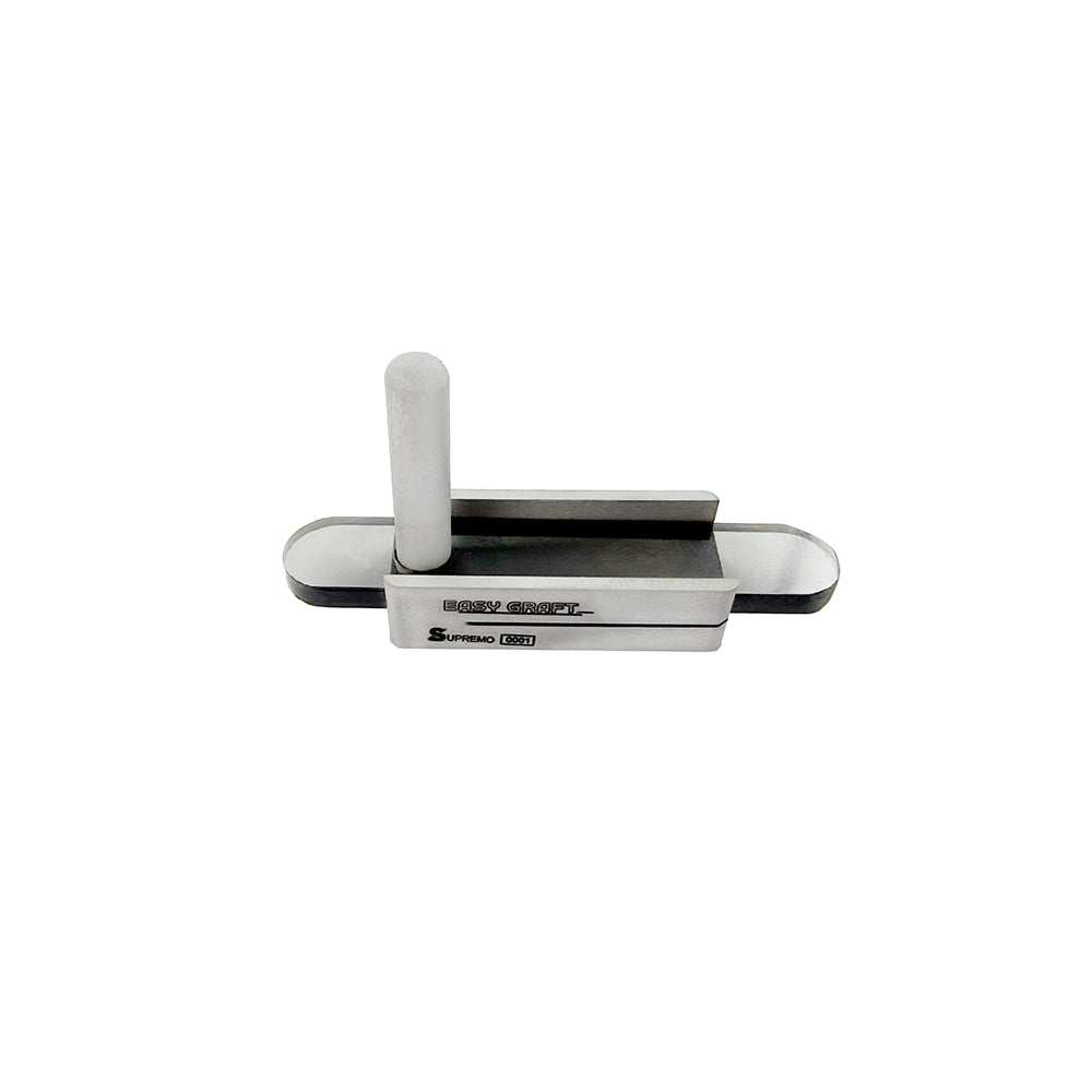 Stainless steel graft de-epithelialization device with positioning post and cutting guide