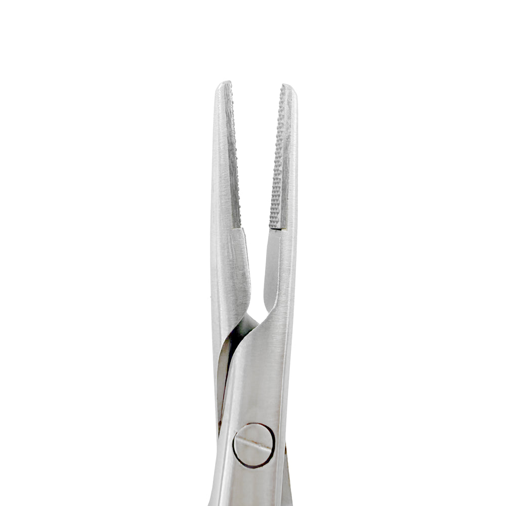 Portaagujas curvo eléctrico Castroviejo – Titanio, T/C, 16 cm – Edición Negra