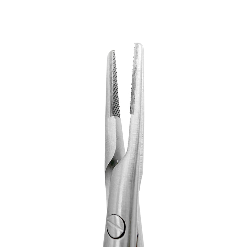 Portaagujas curvo eléctrico Castroviejo – Titanio, T/C, 16 cm – Edición Negra