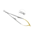 Supremo Castroviejo Needle Holder – 7.1 in (18 cm), Curved – Gold Edition