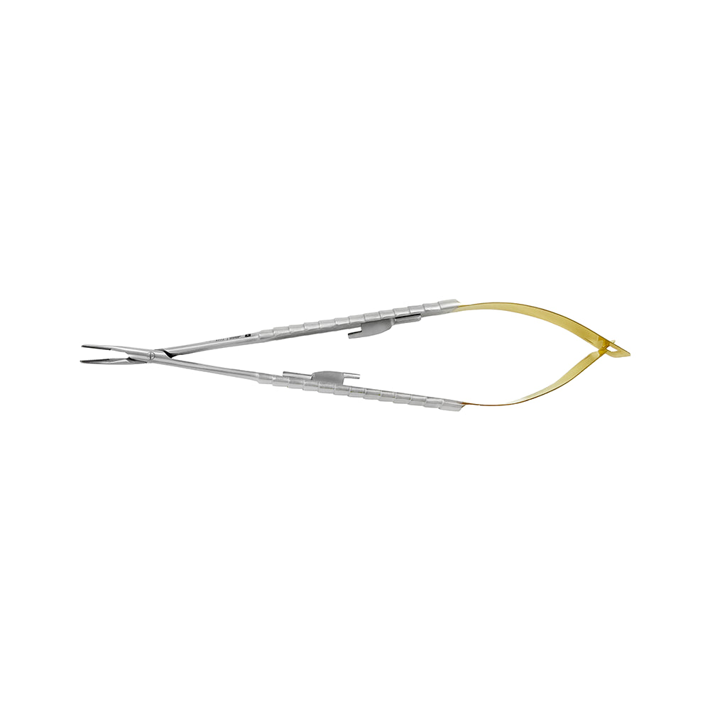 Supremo Castroviejo Needle Holder – 7.1 in (18 cm), Curved – Gold Edition