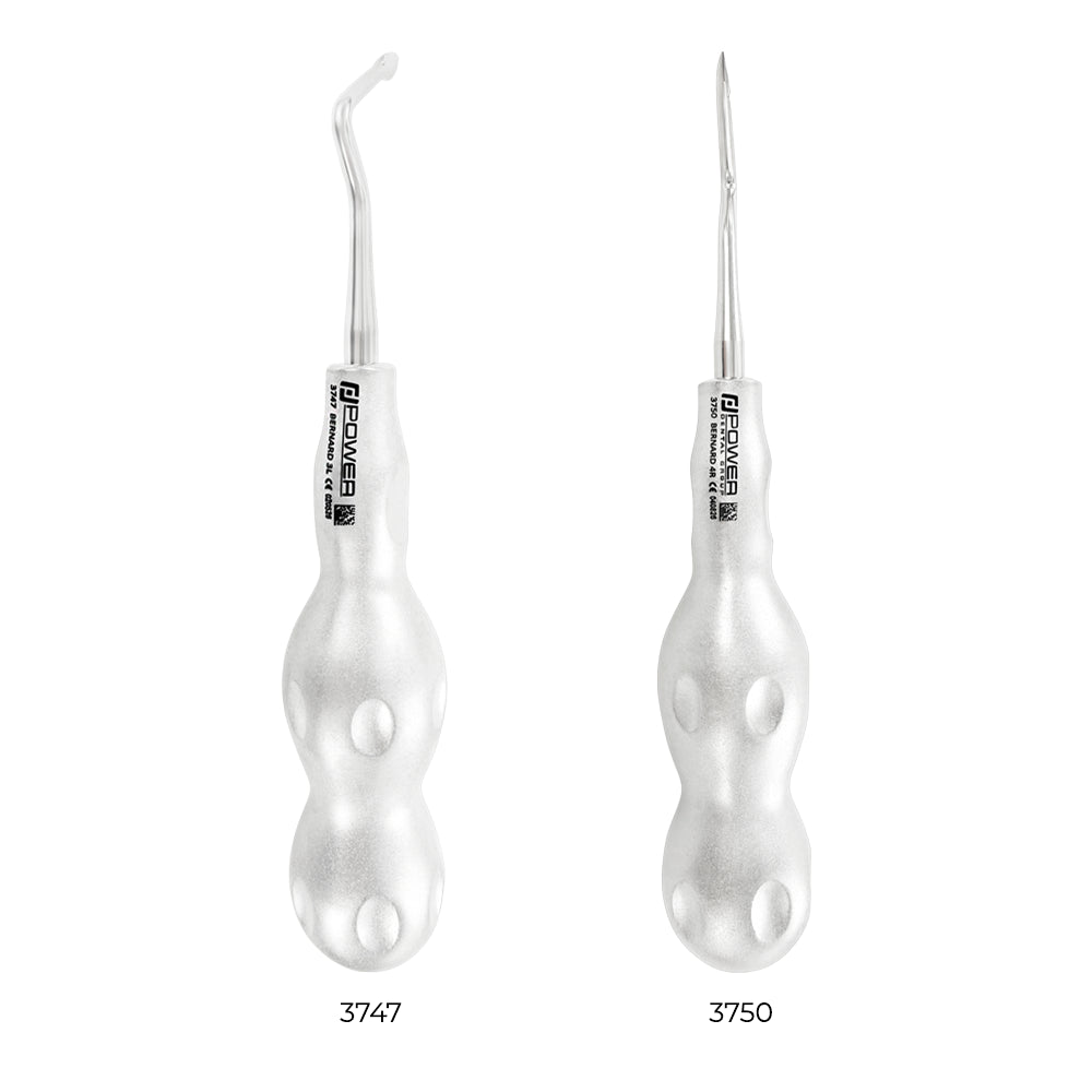 Bernard Spade Elevators 3747 Left and 3750 Right – front view with ergonomic snowman handles