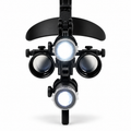 BiLumix BLUM-2 2.5× Standard loupe attached to a compatible BiLumix LED headlamp; headlamp sold separately