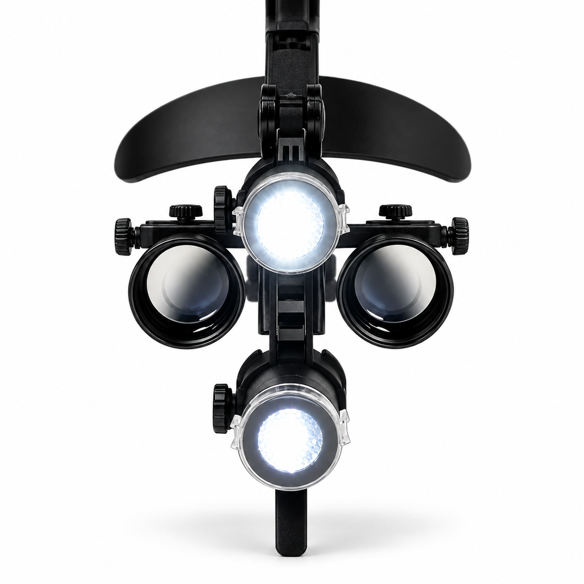 BiLumix BLUM-2 2.5× Standard loupe attached to a compatible BiLumix LED headlamp; headlamp sold separately
