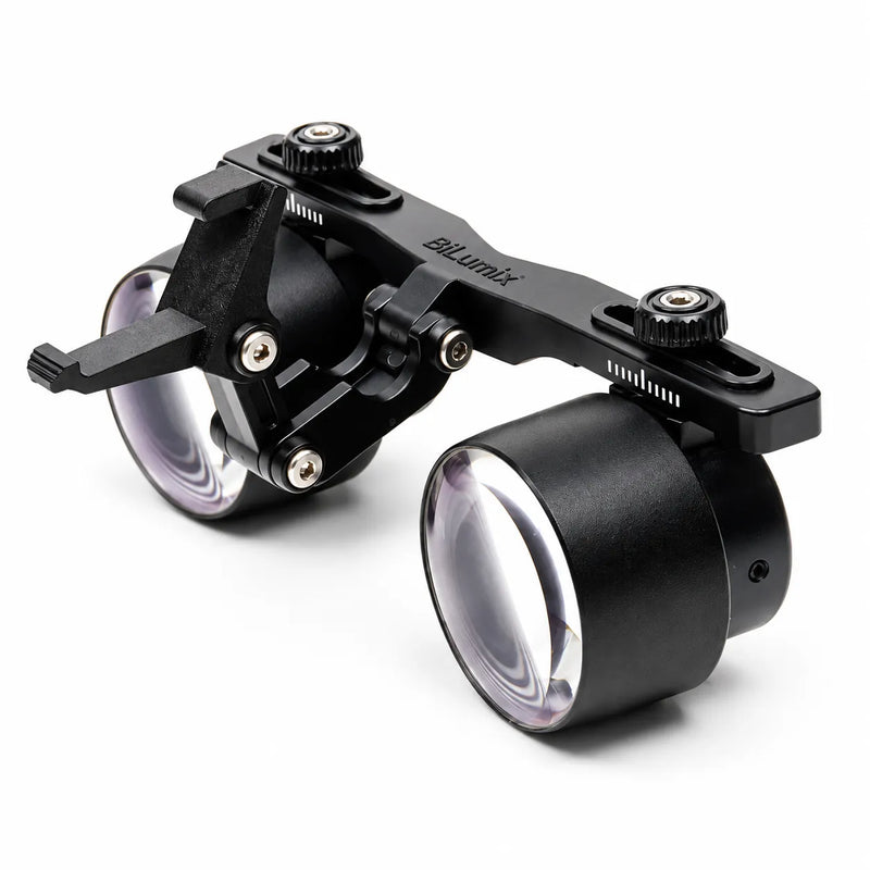 BiLumix BLUM-2A 2.5× FLEX microscopic loupe with dual magnification lenses and adjustable positioning arm