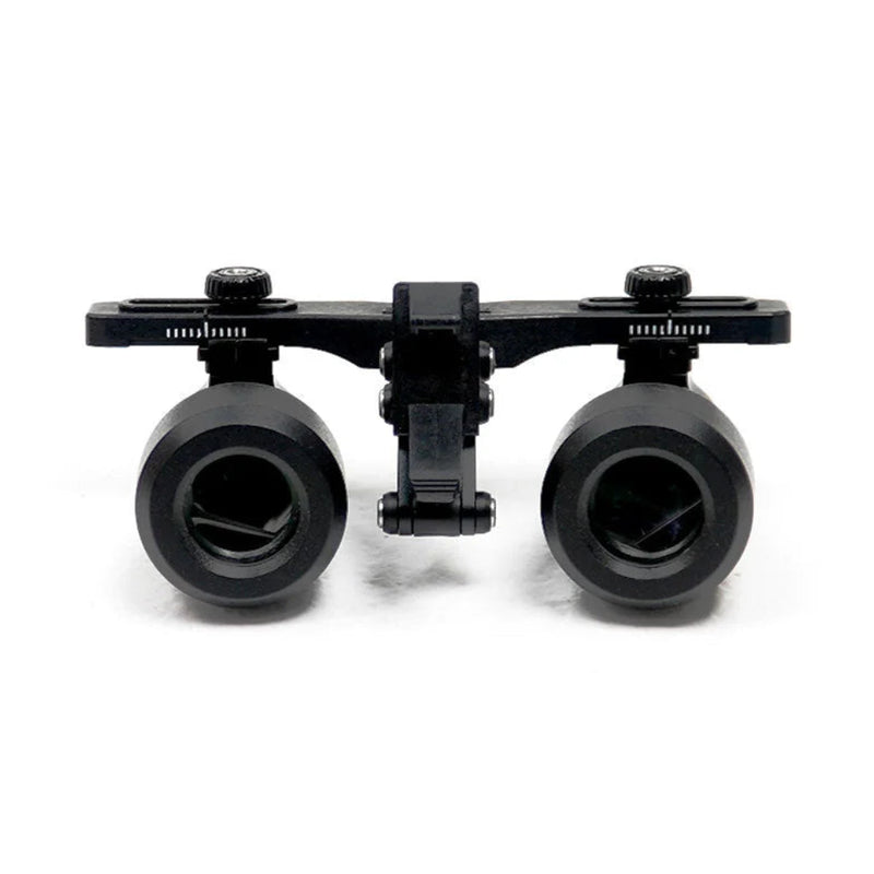 Front view of BiLumix BLUM-3A 4.0× FLEX loupe showing its dual high-magnification optical modules