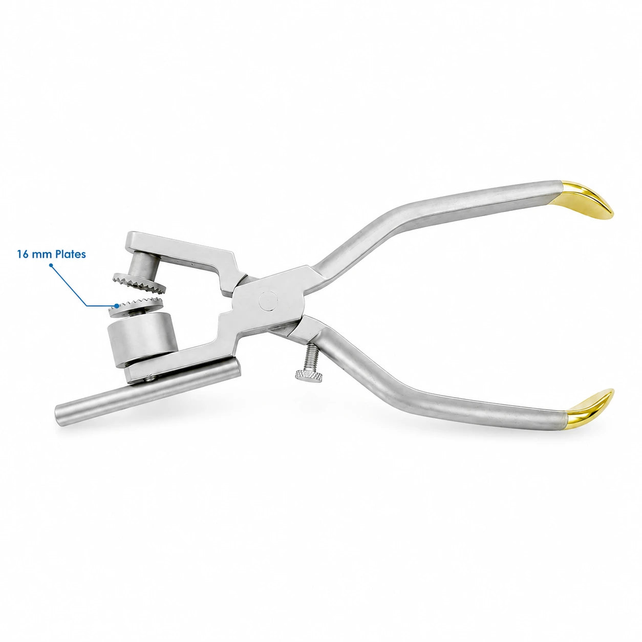 Bone Morselizer / Crusher with 16 mm Plates – angled view with open crushing plates