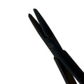 Close-up of the straight jaws of Castroviejo Black Edition needle holder, SKU 5513B