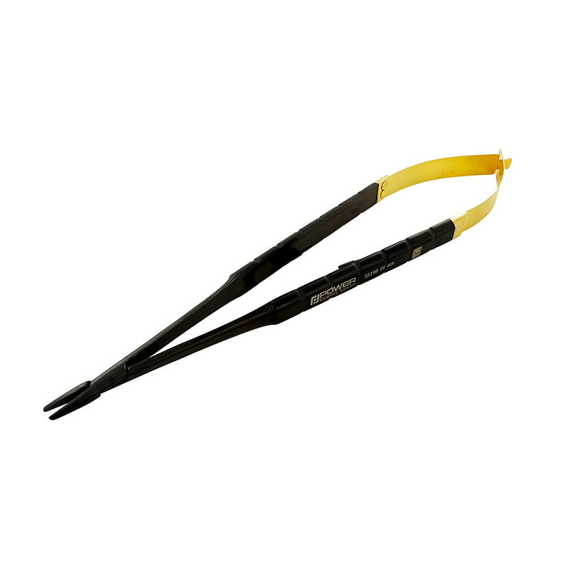 Additional view of straight 18 cm Castroviejo needle holder in Black Edition