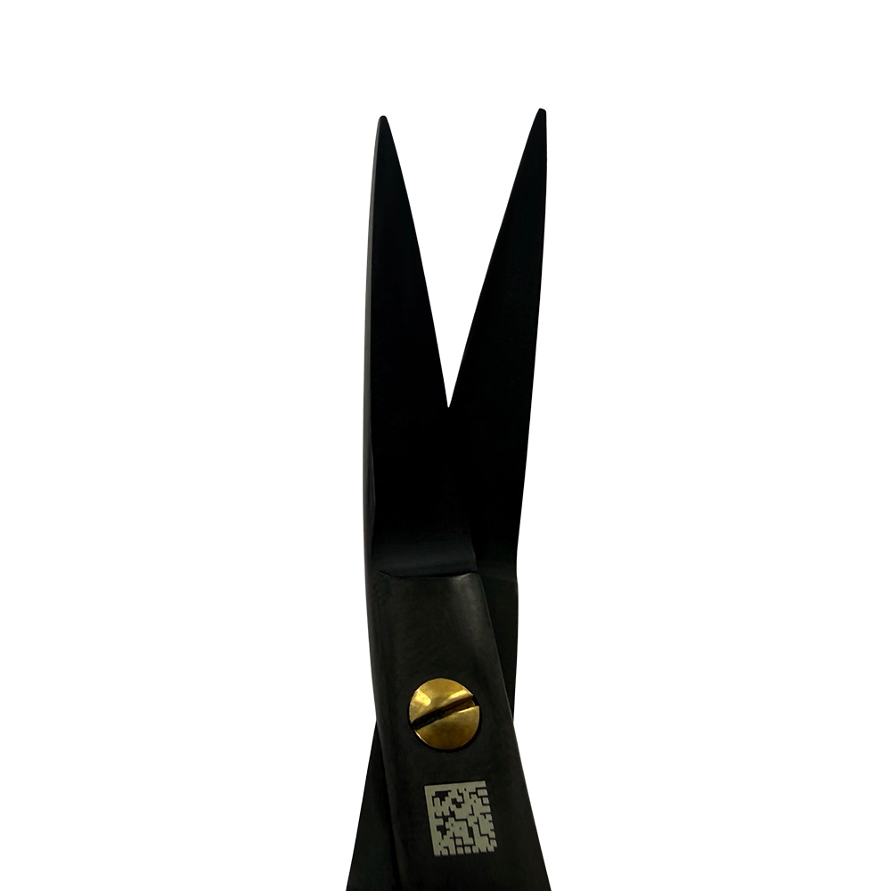 Micro-serrated blade detail on Dean Super Cut suture scissors