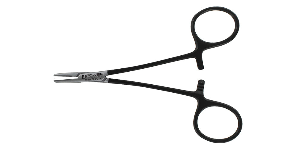 Additional view of Derf 11.5 cm Black Edition needle holder with finger rings and locking ratchet