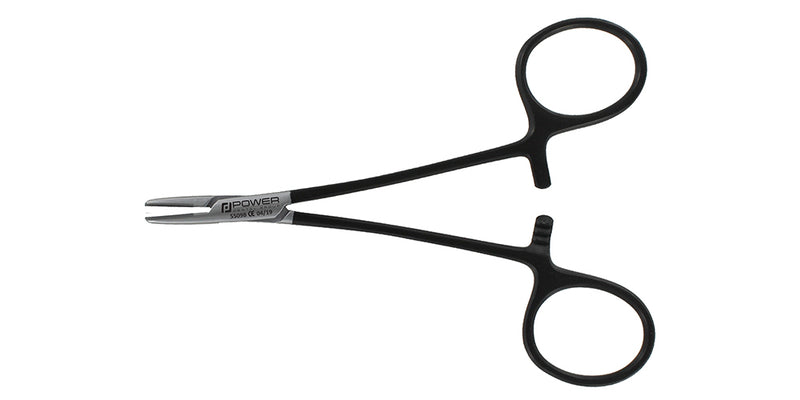 Additional view of Derf 11.5 cm Black Edition needle holder with finger rings and locking ratchet