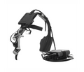Dr. Kim 4K ViewFinder headlamp camera system with wireless transmitter and rechargeable battery mounted on clinical headlamp
