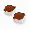 Dr. Kim Clear / Dark Brown Amber Headlamp Filters pair with dual-layer design