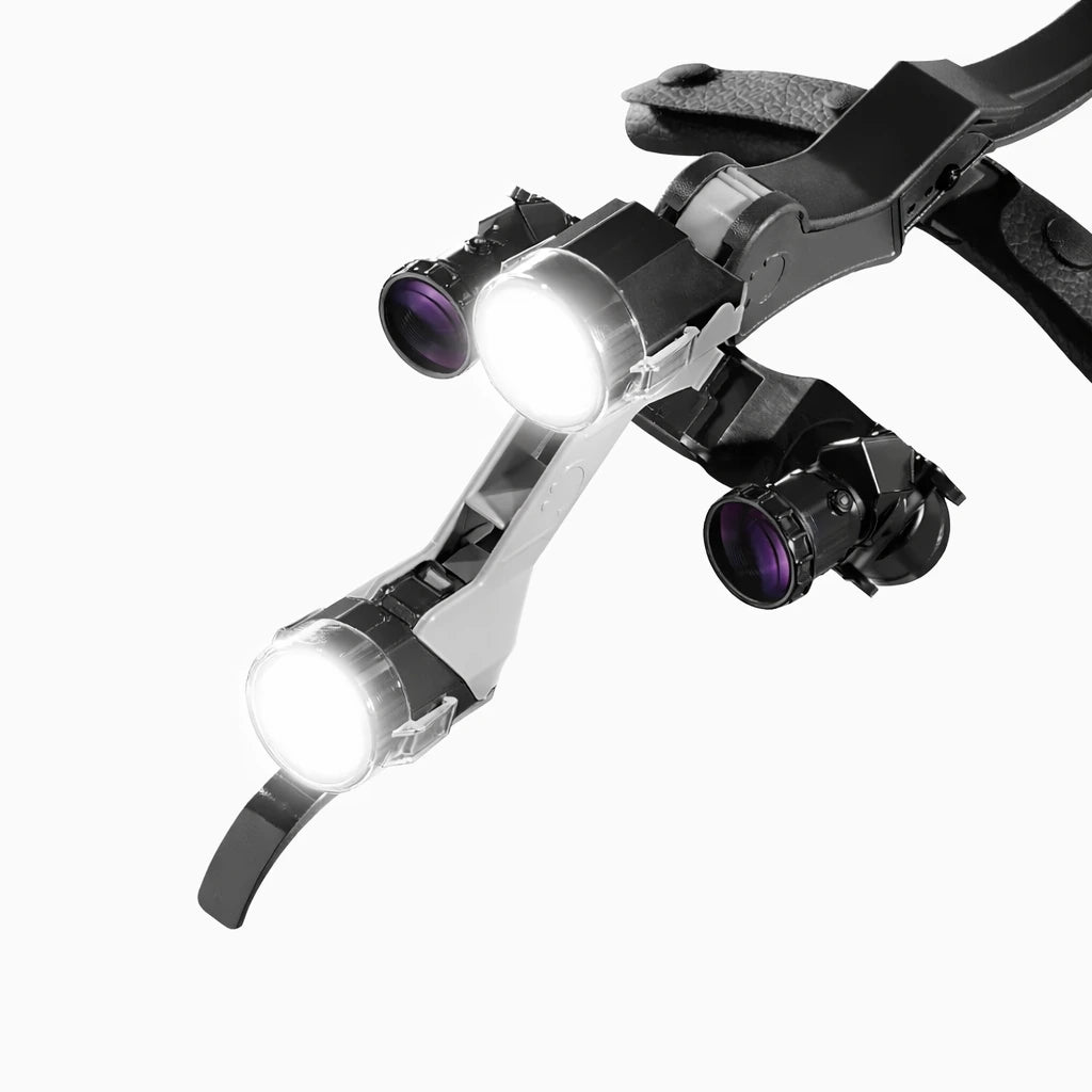 Dr. Kim ErgoView Binocular Loupe 2.5x KIMV-4 mounted on KIMV dual magnification system