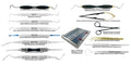 Dr. Sarah Balaster peri-implant kit layout with periodontal and implant instruments