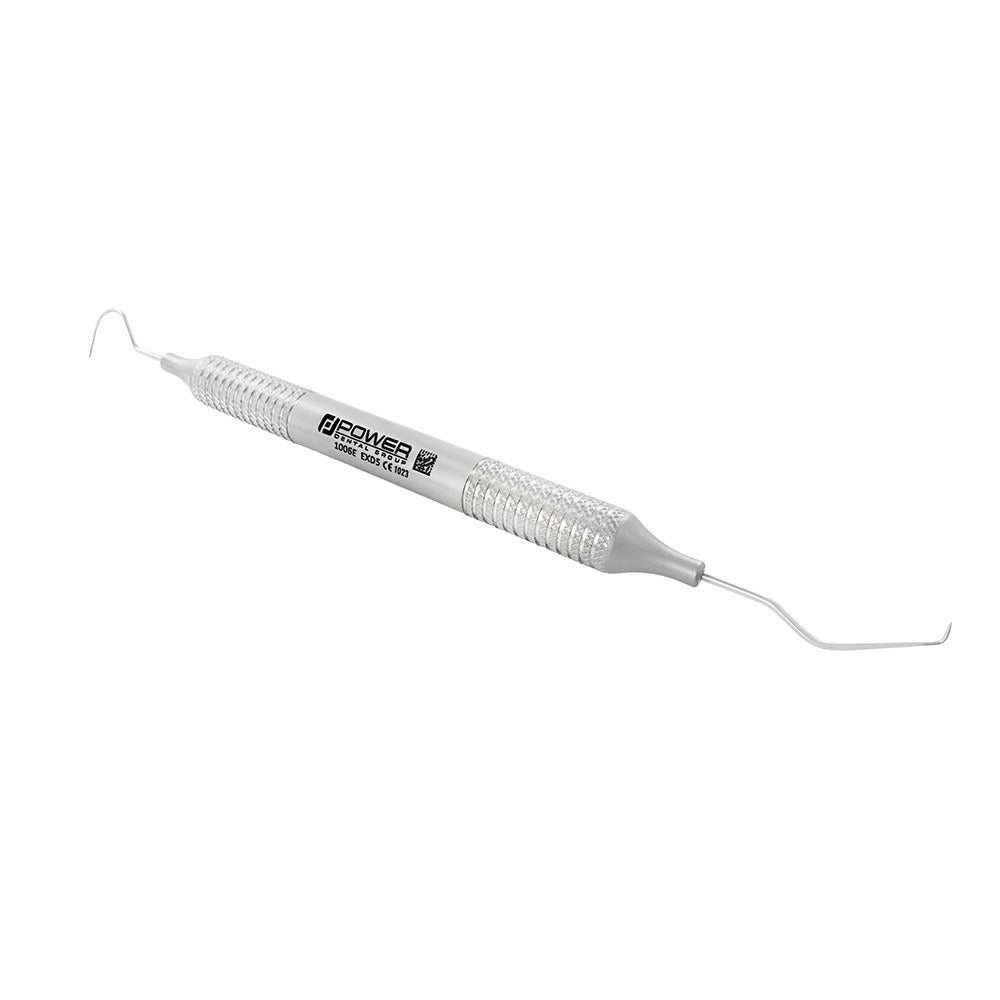 Stainless steel dental explorer EXD 5 used for diagnostic examination and surface assessment