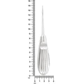 Hylin straight 3 mm elevator with 5.9 in (15 cm) overall length measurement
