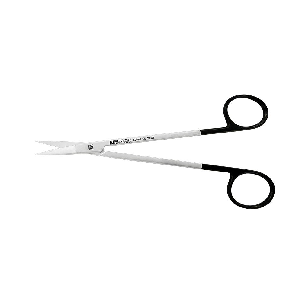 Open view of straight Kelly Super Cut scissors showing blade and ring-handle design