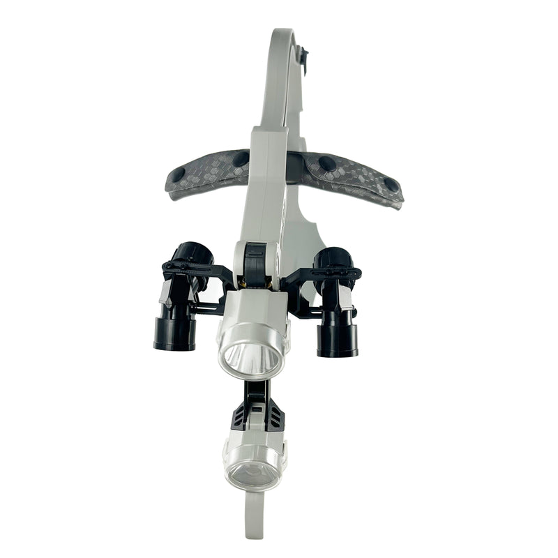 Dr. Kim ErgoView Binocular Loupe 4.0× mounted on ErgoView headlamp system