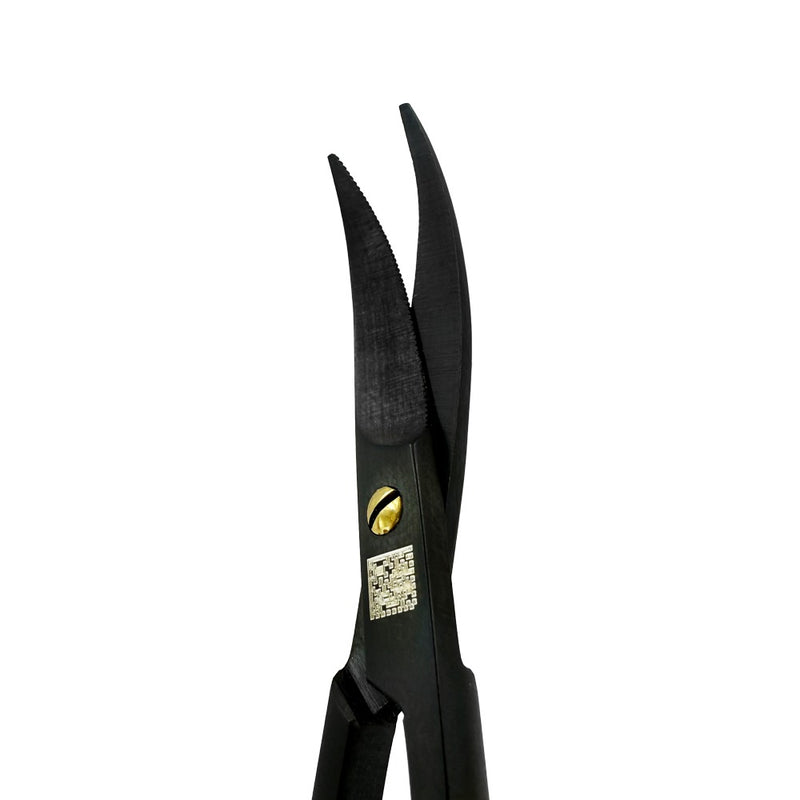 Working-end detail of double-curved LaGrange Super Cut suture scissors