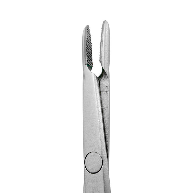 Close-up of tungsten carbide tips on LASCHAL Castroviejo lock needle holder