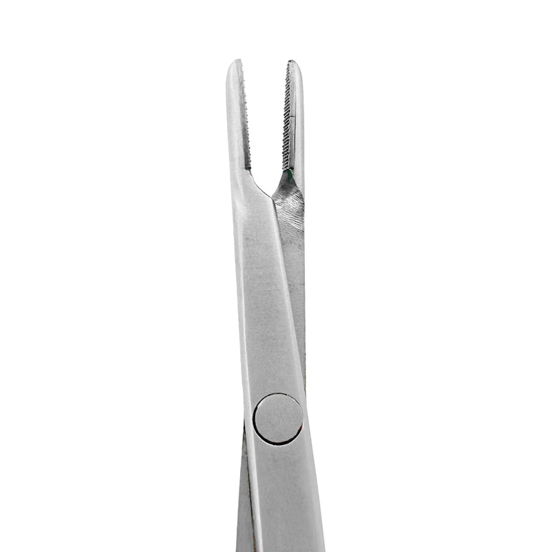 Straight jaw detail of LASCHAL universal Castroviejo lock needle holder