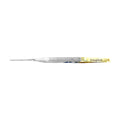 Side view of LASCHAL universal straight Castroviejo lock needle holder