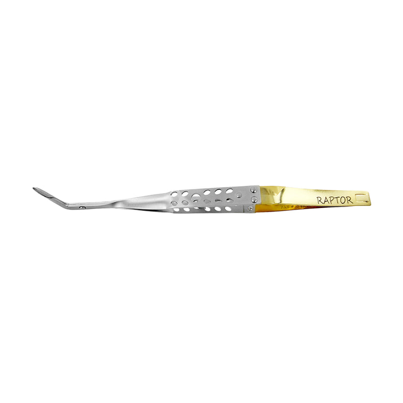 Side view of LASCHAL Universal RAPTOR Forceps with 75 degree angled working end