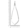 LASCHAL SofTouch suture scissors with ruler showing 17 cm overall length