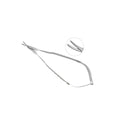 LASCHAL SofTouch curved suture scissors with blunt duckbill tips and round handle, 17 cm