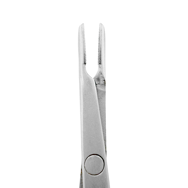 Jaw detail of LASCHAL universal Thumlok needle holder with straight carbide tips