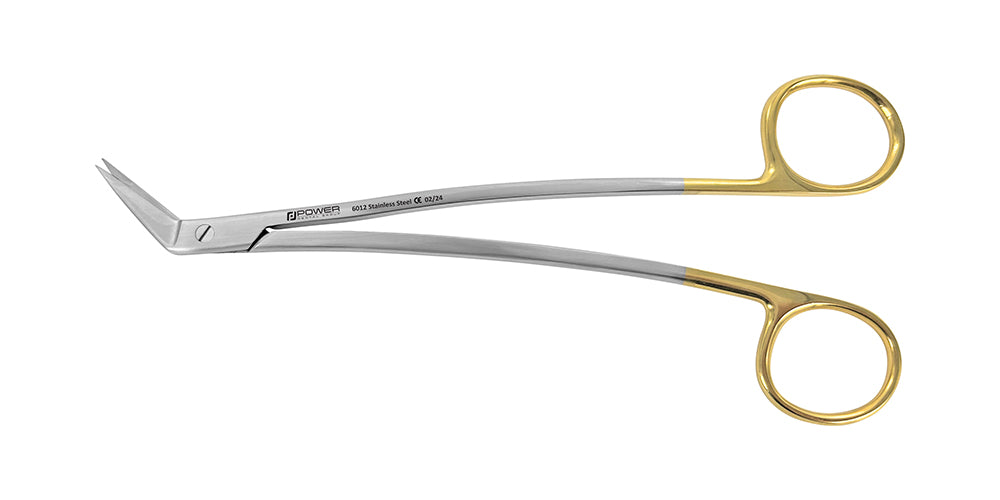 Locklin Scissors – 45° Angled, 6.6 in (16.7 cm) – Tungsten Carbide