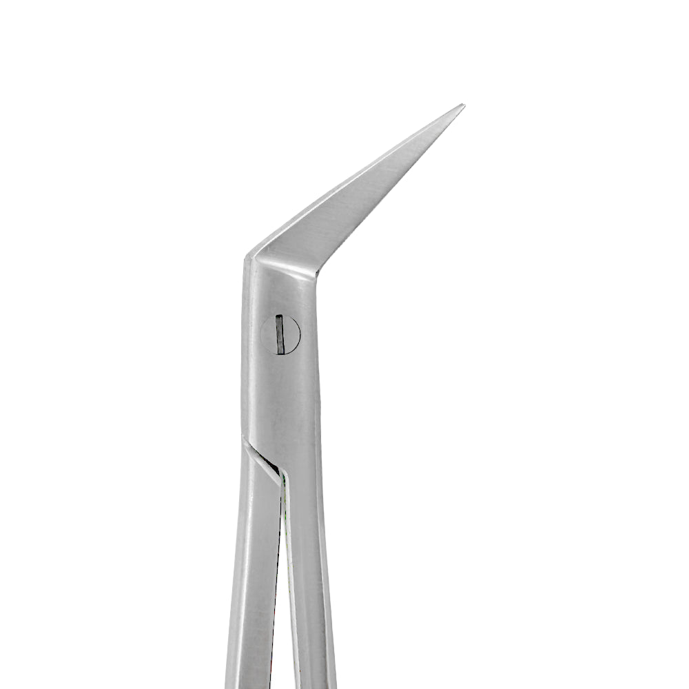 Detail of the delicately serrated blade on Locklin scissors