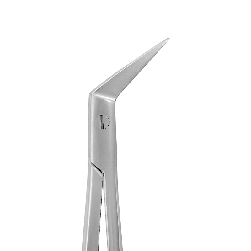 Detail of the delicately serrated blade on Locklin scissors