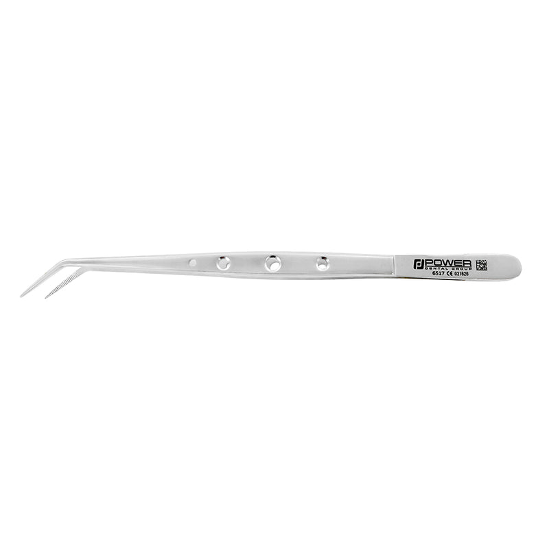 Horizontal view of London College Tissue Forceps with perforated handle, 15 cm – SKU 6517