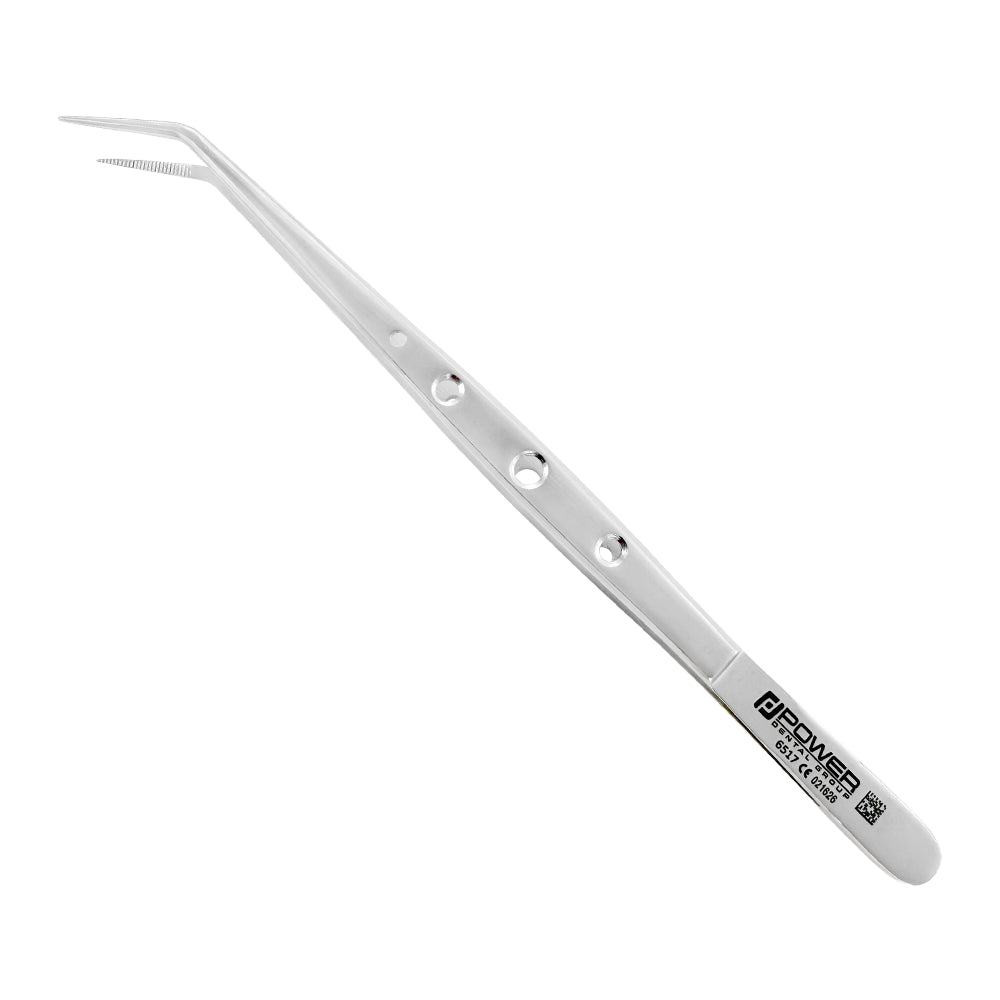 London College Tissue Forceps with angled working end, 15 cm (5.9 in) – SKU 6517