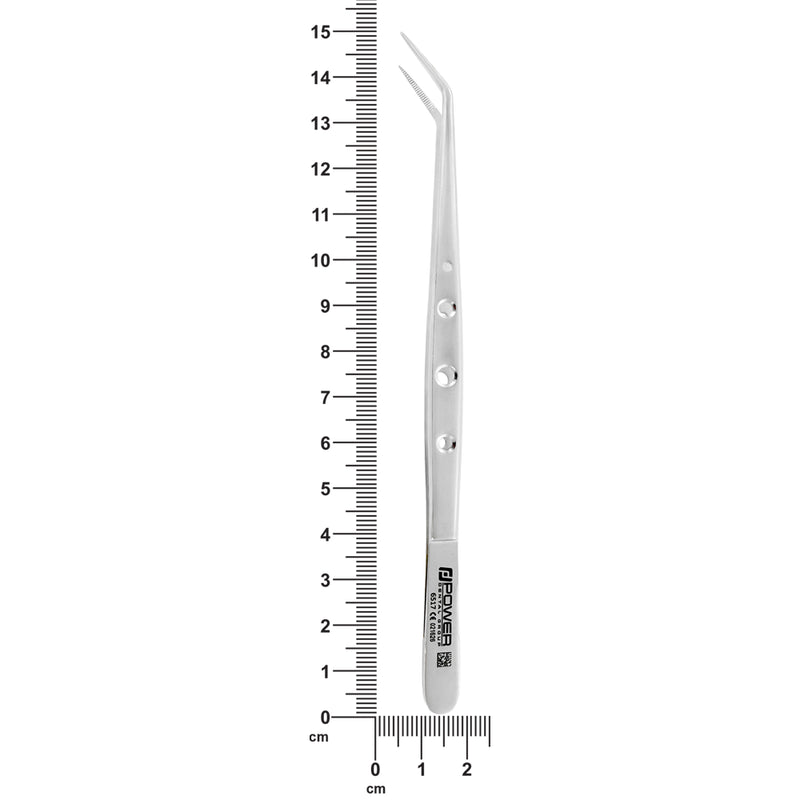 Measurement view showing 15 cm (5.9 in) overall length of London College Tissue Forceps – SKU 6517