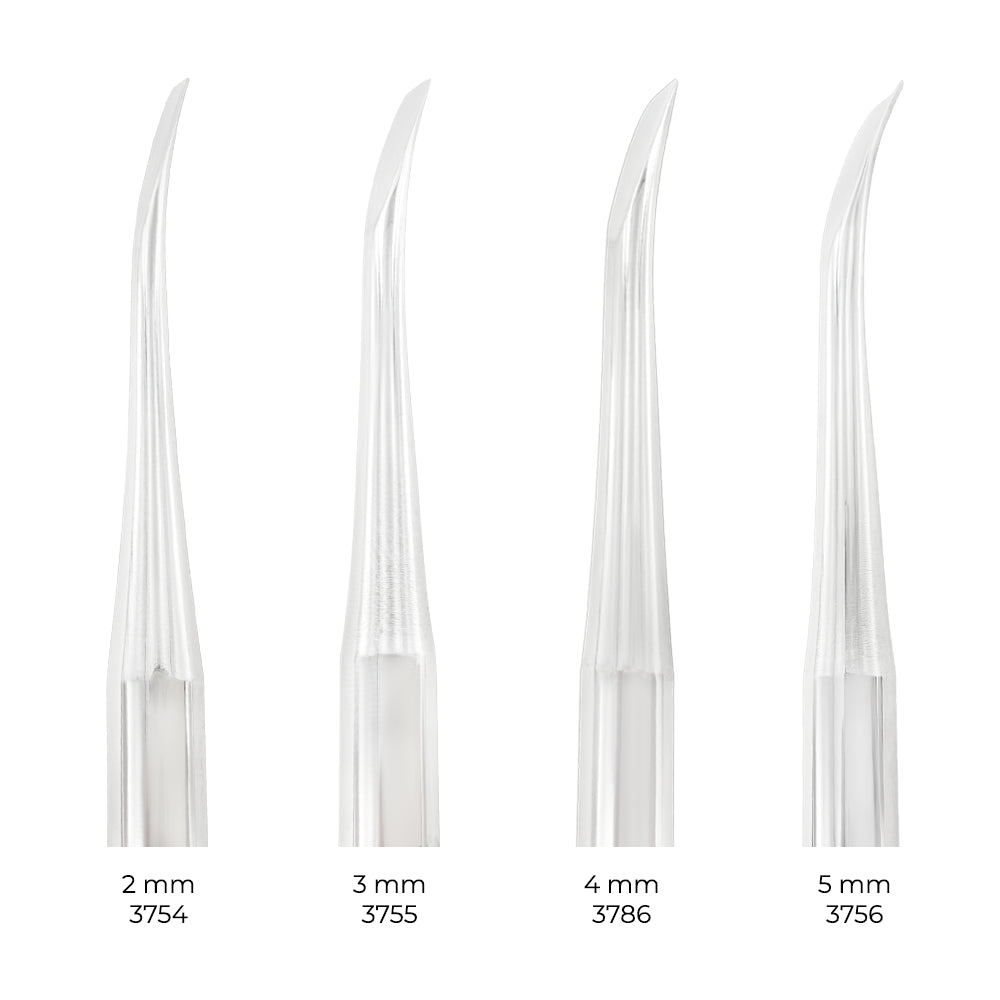 Luxator Kit – Curved Luxator Working Ends, 2 mm, 3 mm, 4 mm, and 5 mm Close-Up