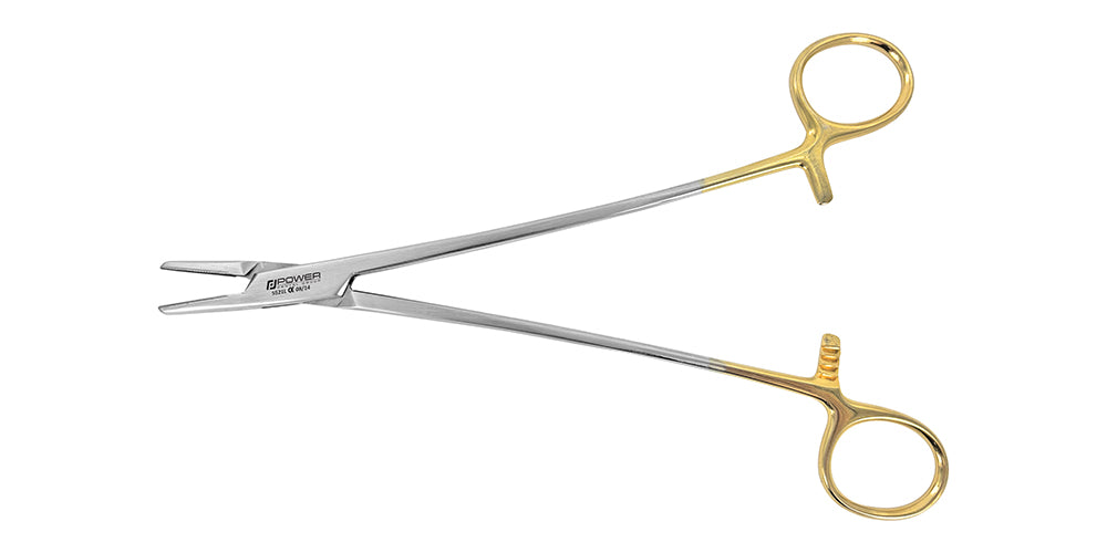 Additional product view of straight 20 cm Mayo–Hegar needle holder with tungsten carbide jaws