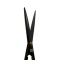 Close-up of black titanium Metzenbaum Super Cut suture scissors blades