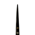 Tip close-up of curved Metzenbaum Super Cut suture scissors with black titanium finish