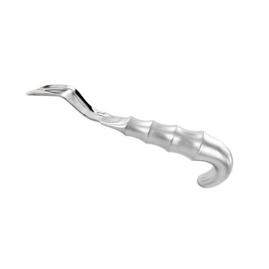 Minnesota retractor with contoured ergonomic handle showing angled profile and working end for improved grip and retraction control