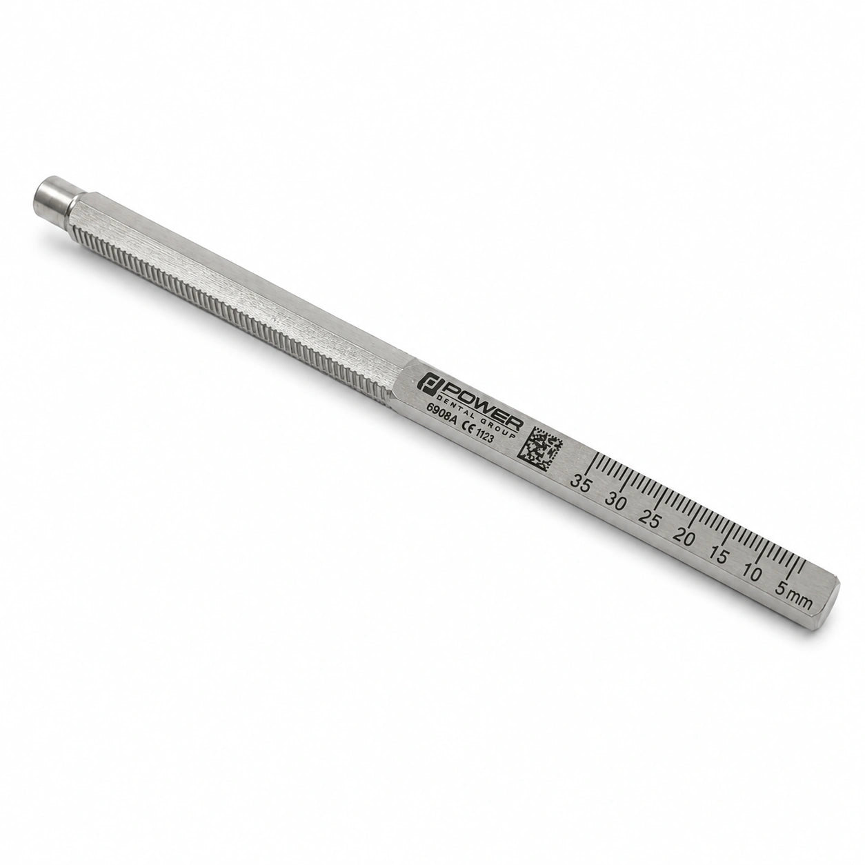 Mirror Handle – Thin Octagon, Ø6 mm, Cone Socket, 0–35 mm Scale – main view