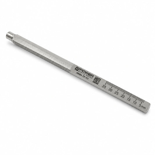 Mirror Handle – Thin Octagon, Ø6 mm, Cone Socket, 0–35 mm Scale – main view