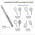 Mirror Handle – Thin Octagon compatible with PDG cone socket mirror heads