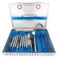 Misch Implant Institute Surgical Kit with 18 periodontal and implant instruments in stainless steel sterilization cassette